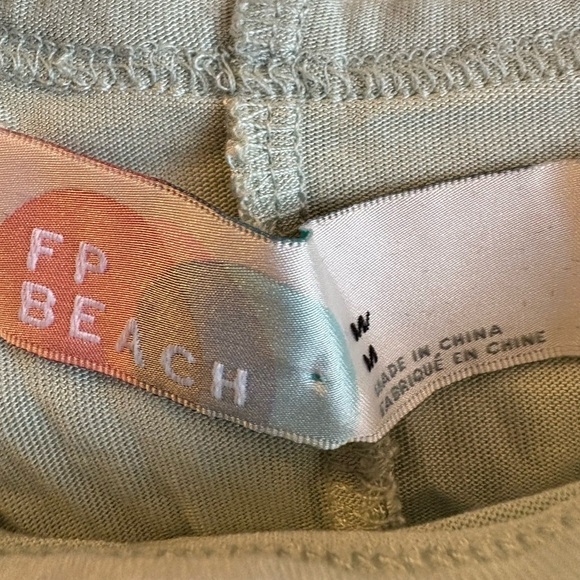 Free People Women's Light Green Ruffle Top - Picture 2 of 5